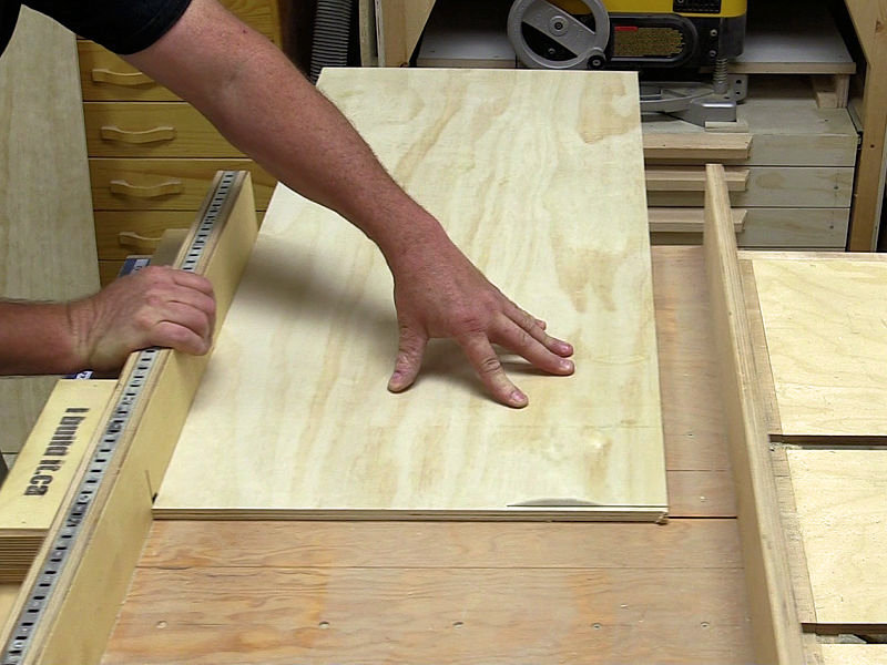 Cutting the plywood to size